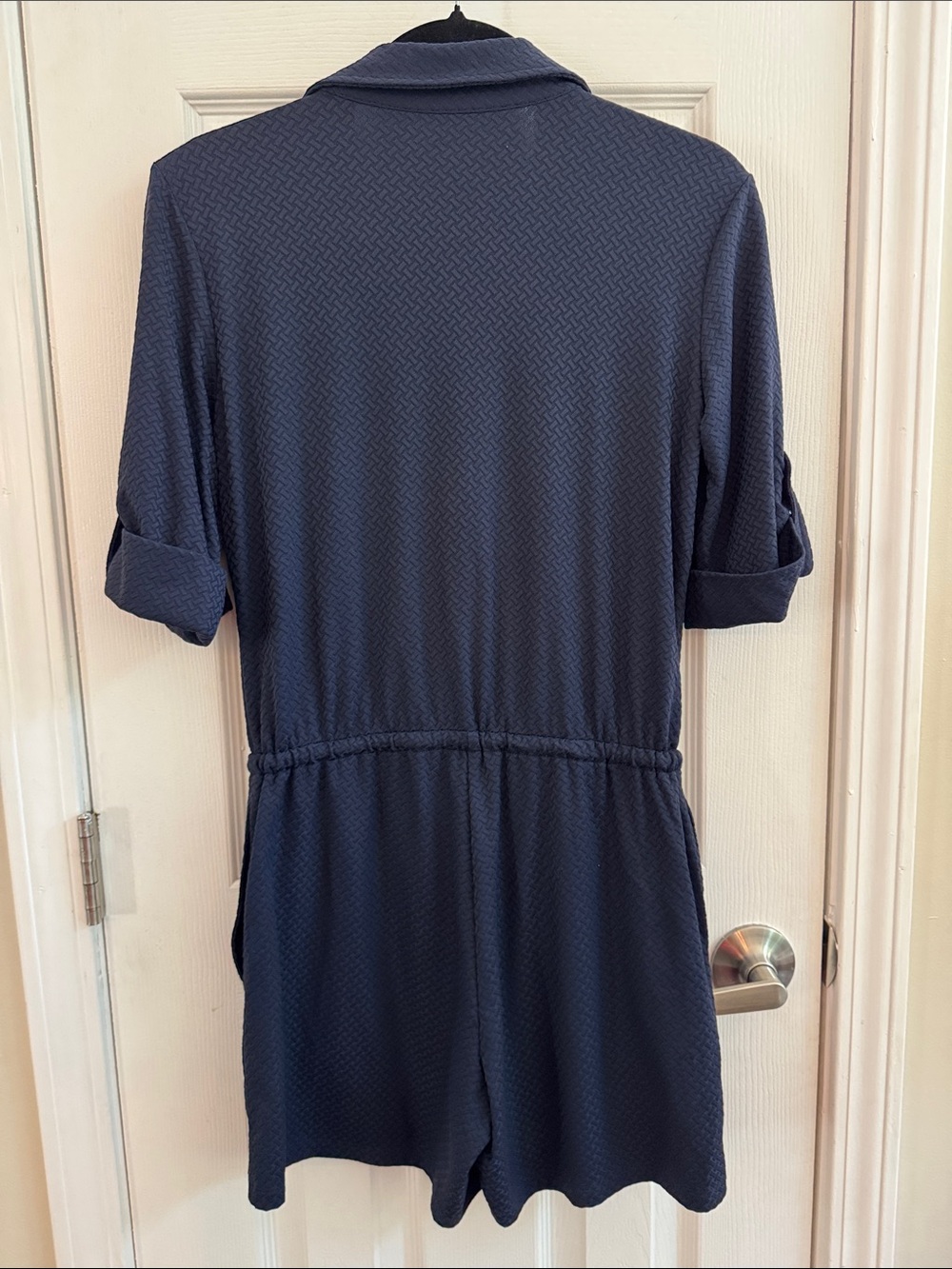 J. Mclaughlin Westport Button Front Textured Romper Blue Size XS - Picture 5 of 8